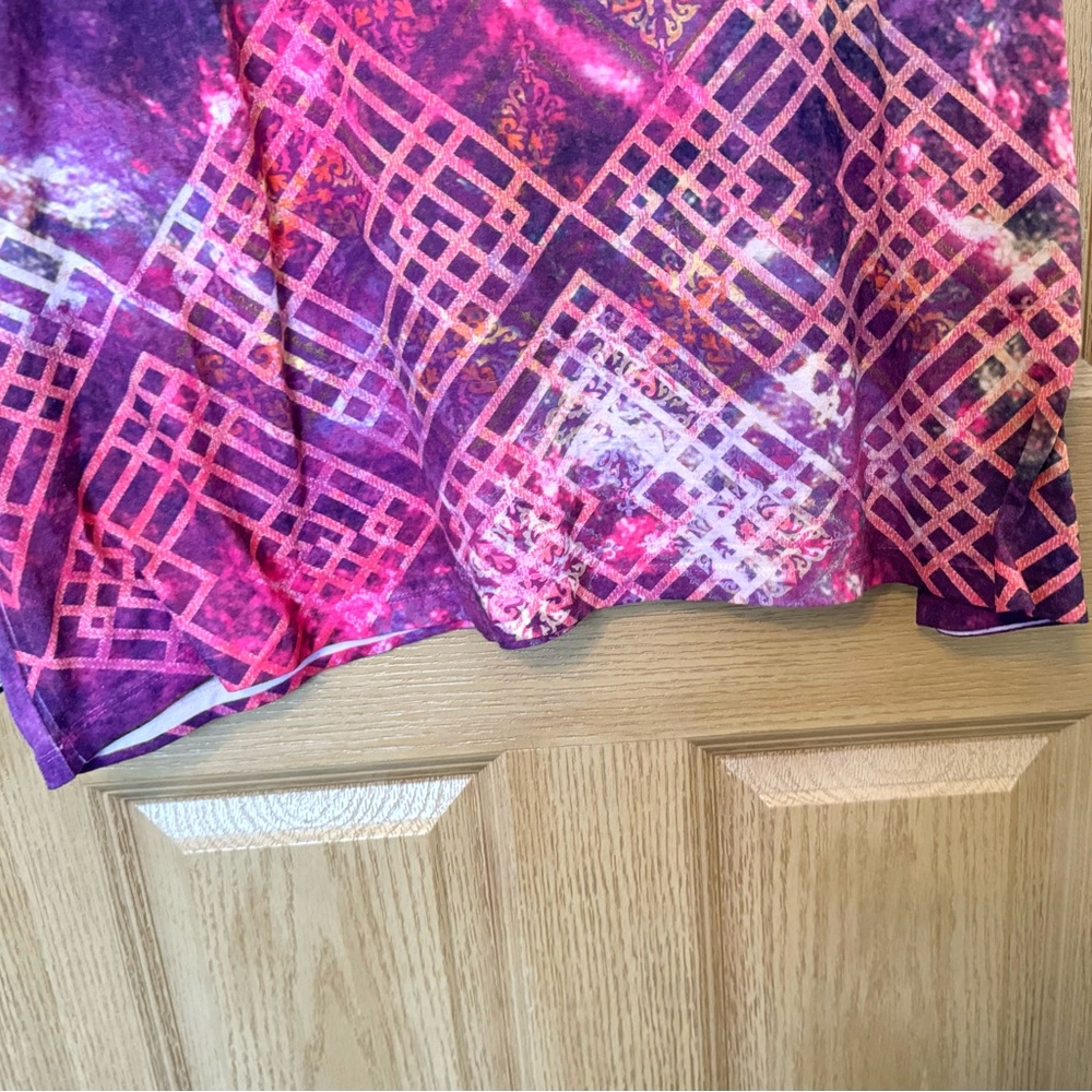 Catherines T-Shirt Women's Size 2XL Pink, Purple, & Orange Short Sleeve - Picture 8 of 9